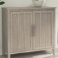 Camden Two Door Two Drawer Bar Cabinet with Stemware Rack and Wine Rack in Chai