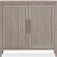 Camden Two Door Two Drawer Bar Cabinet with Stemware Rack and Wine Rack in Chai