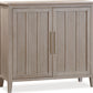 Camden Two Door Two Drawer Bar Cabinet with Stemware Rack and Wine Rack in Chai