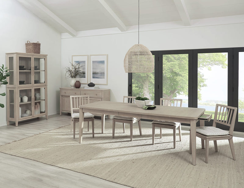 Camden Two Drawer Extendable Dining Table in Chai