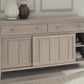 Camden Two Drawer Two Door Oak Wood Sideboard in Chai