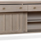 Camden Two Drawer Two Door Oak Wood Sideboard in Chai