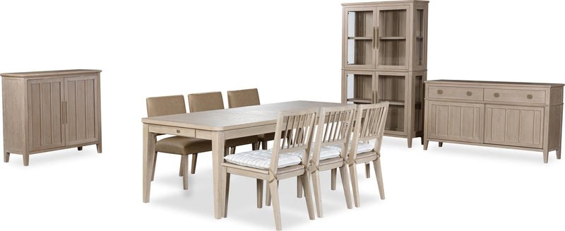 Camden Two Drawer Two Door Oak Wood Sideboard in Chai