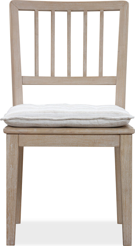 Camden Wood Dining Chair with Detachable Cushion in Chai and Oat