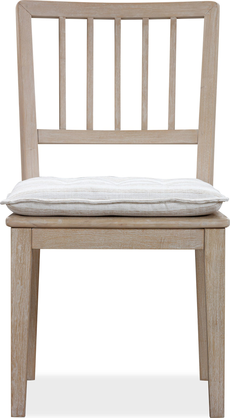 Camden Wood Dining Chair with Detachable Cushion in Chai and Oat