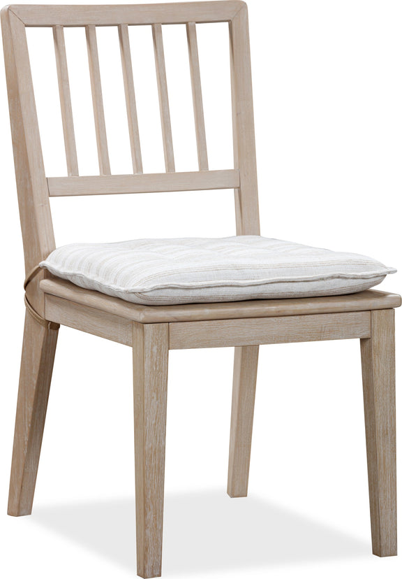 Camden Wood Dining Chair with Detachable Cushion in Chai and Oat