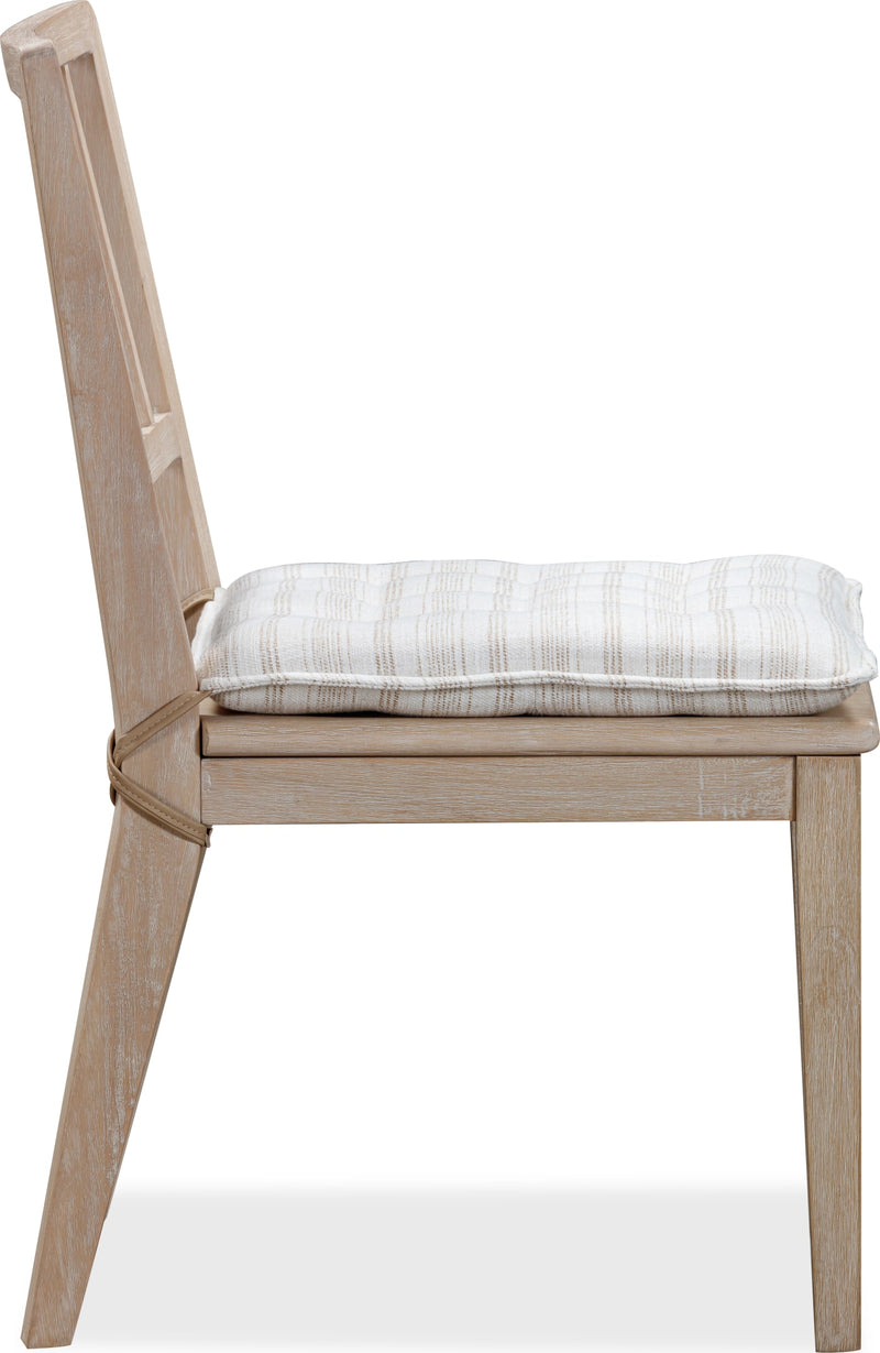 Camden Wood Dining Chair with Detachable Cushion in Chai and Oat