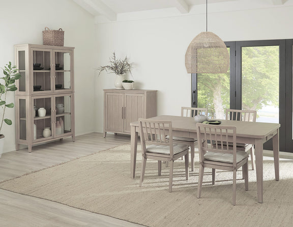 Camden Wood Dining Chair with Detachable Cushion in Chai and Oat