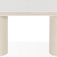 Cannon Stone Top Double Pedestal Extension Dining Table with Ivory Wood Base