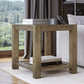 Canyon Solid Wood Rectangular End Table in Washed Grey