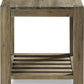 Canyon Solid Wood Rectangular End Table in Washed Grey