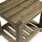 Canyon Solid Wood Rectangular End Table in Washed Grey