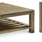 Canyon Solid Wood Rectangular End Table in Washed Grey