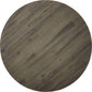 Canyon Solid Wood and Metal Round Coffee Table in Washed Grey