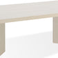 Caye Stone Top Double Pedestal Dining Table with Ivory Cement Base