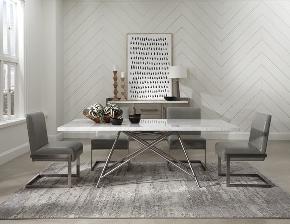 Coral Synthetic Leather Upholstered Dining Chair