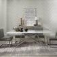 Coral Synthetic Leather Upholstered Dining Chair