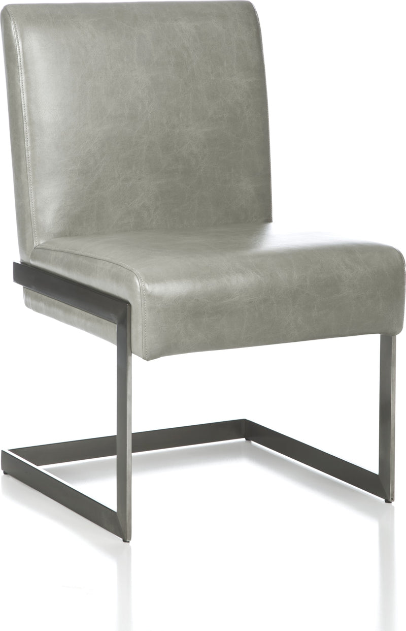 Coral Synthetic Leather Upholstered Dining Chair