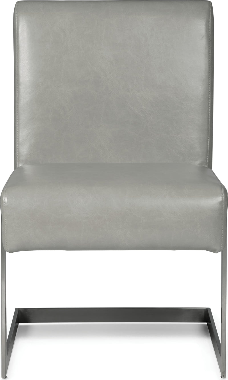 Coral Synthetic Leather Upholstered Dining Chair