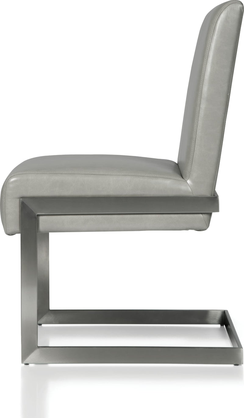 Coral Synthetic Leather Upholstered Dining Chair