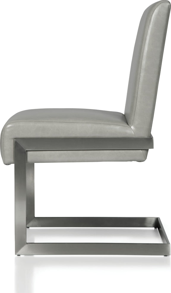 Coral Synthetic Leather Upholstered Dining Chair