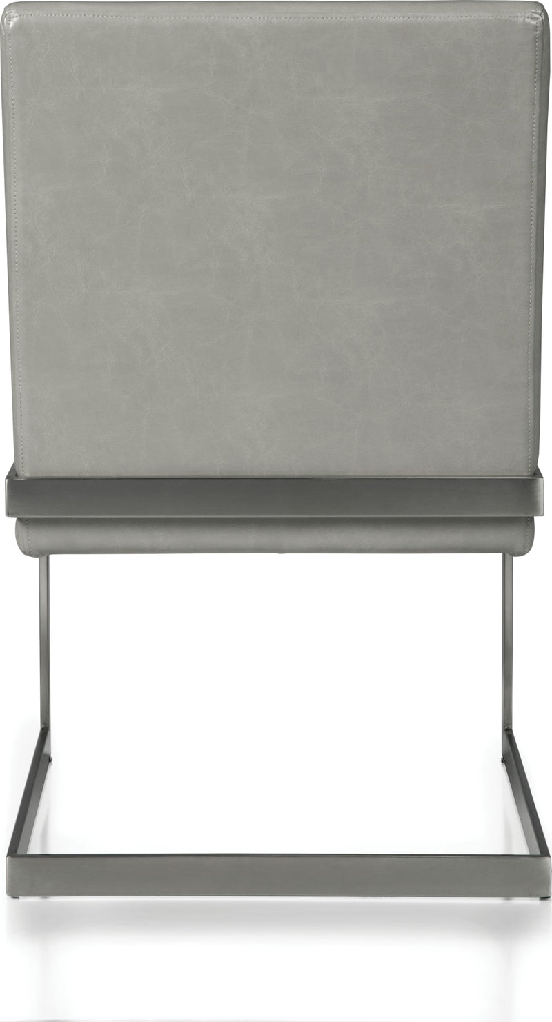 Coral Synthetic Leather Upholstered Dining Chair