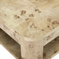 Cosmo Mappa Burl Coffee Table in Amber Kiss
