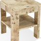Cosmo Mappa Burl End Table in Amber Kiss