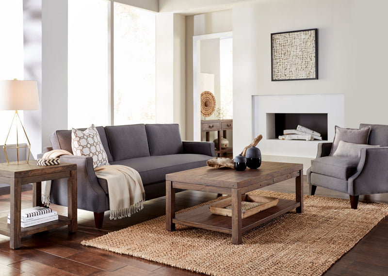 Craster Reclaimed Wood Console Table in Smoky Taupe