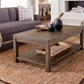 Craster Reclaimed Wood Rectangular Coffee Table in Smoky Taupe
