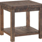 Craster Reclaimed Wood Square Side Table in Smoky Taupe