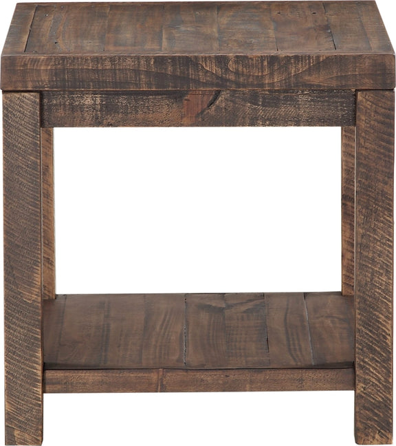 Craster Reclaimed Wood Square Side Table in Smoky Taupe