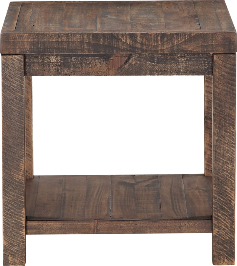 Craster Reclaimed Wood Square Side Table in Smoky Taupe