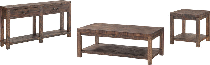 Craster Reclaimed Wood Square Side Table in Smoky Taupe