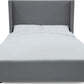 Cresta Full-Size Upholstered Skirted Storage Panel Bed in Fog