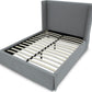Cresta Full-Size Upholstered Skirted Panel Bed in Fog
