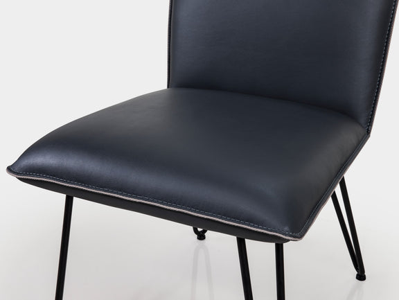 Demi Hairpin Leg Modern Dining Chair in Cobalt