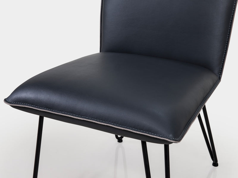 Demi Hairpin Leg Modern Dining Chair in Cobalt
