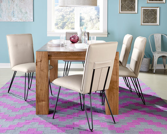 Demi Hairpin Leg Modern Dining Chair in Taupe