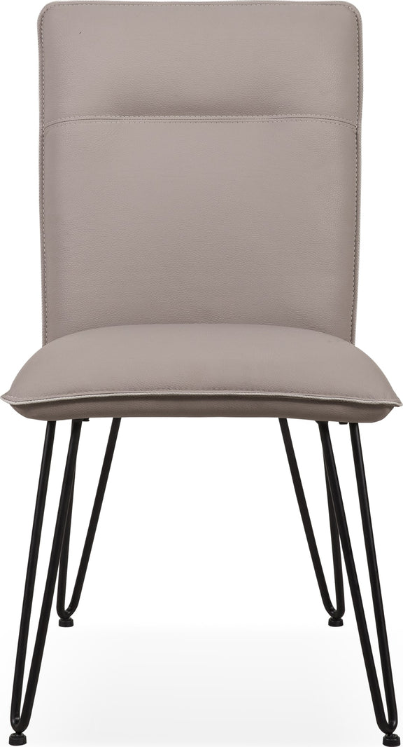 Demi Hairpin Leg Modern Dining Chair in Taupe