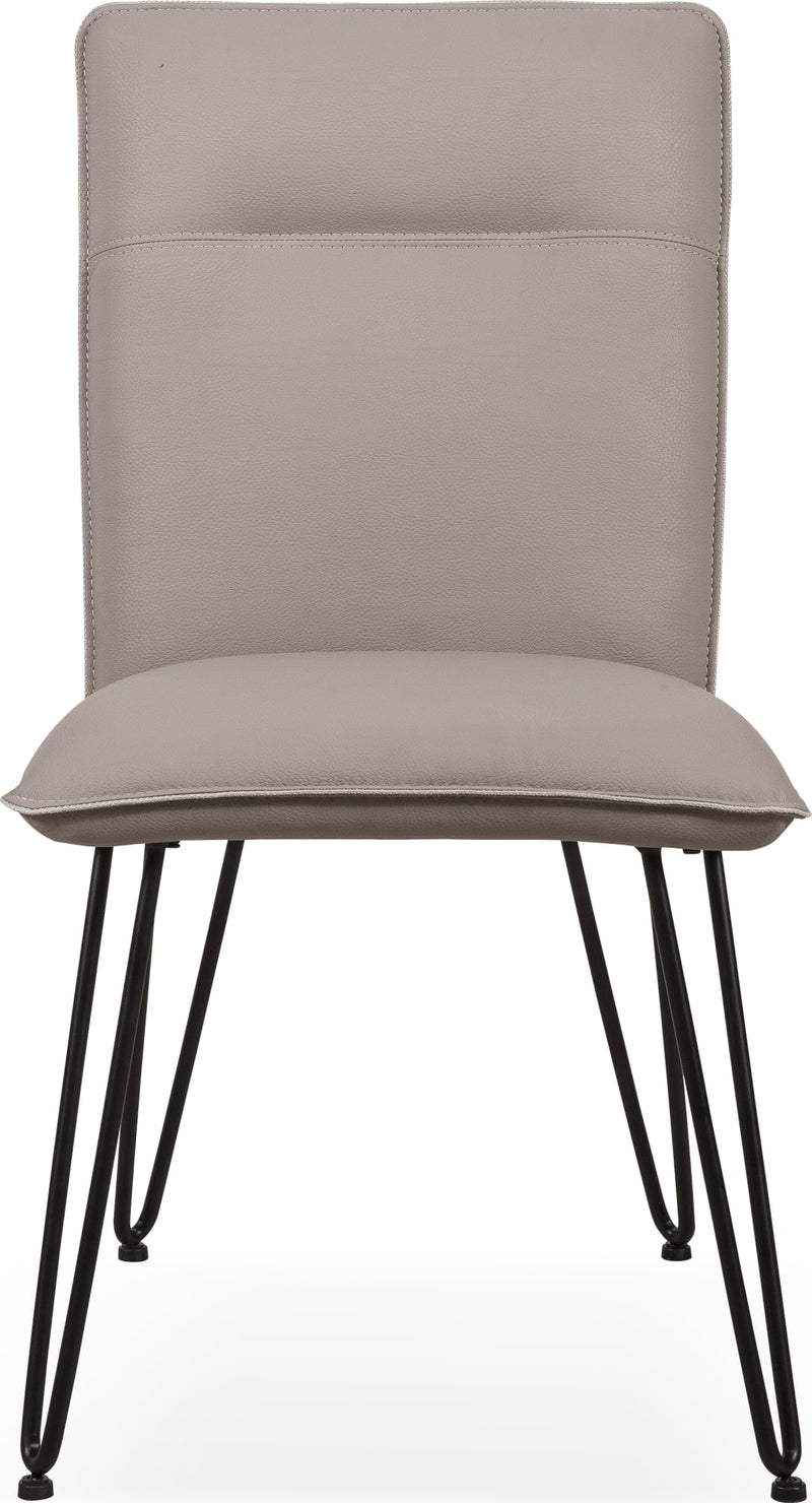 Demi Hairpin Leg Modern Dining Chair in Taupe