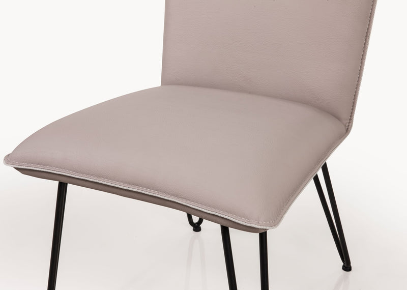 Demi Hairpin Leg Modern Dining Chair in Taupe