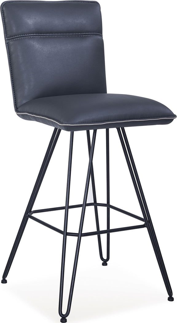 Demi Hairpin Leg Swivel Bar Stool in Cobalt