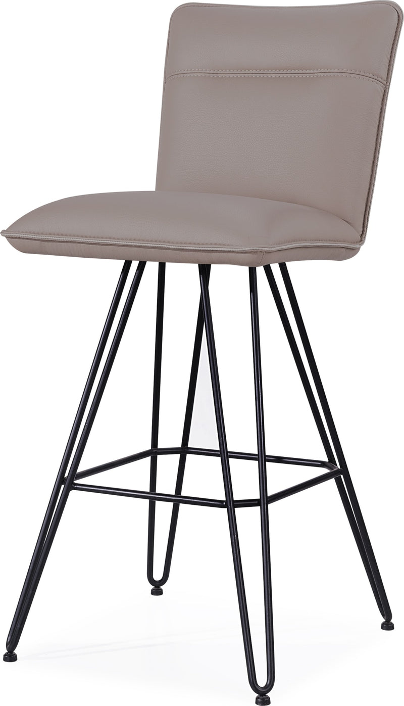Demi Hairpin Leg Swivel Bar Stool in Taupe