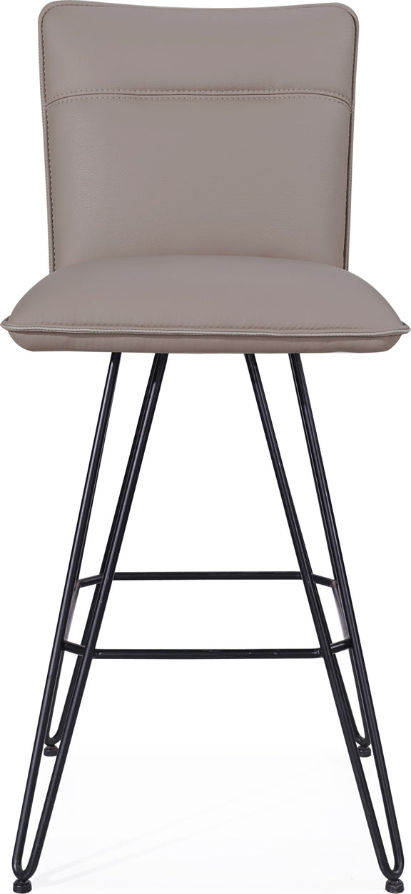 Demi Hairpin Leg Swivel Bar Stool in Taupe