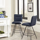 Demi Hairpin Leg Swivel Counter Stool in Cobalt
