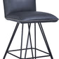 Demi Hairpin Leg Swivel Counter Stool in Cobalt
