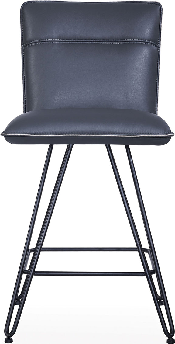 Demi Hairpin Leg Swivel Counter Stool in Cobalt
