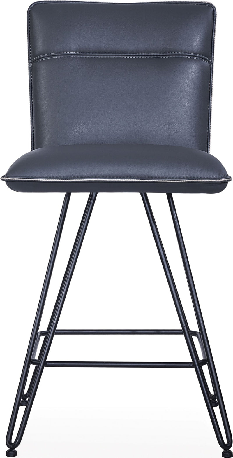 Demi Hairpin Leg Swivel Counter Stool in Cobalt