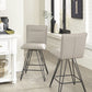 Demi Hairpin Leg Swivel Counter Stool in Taupe